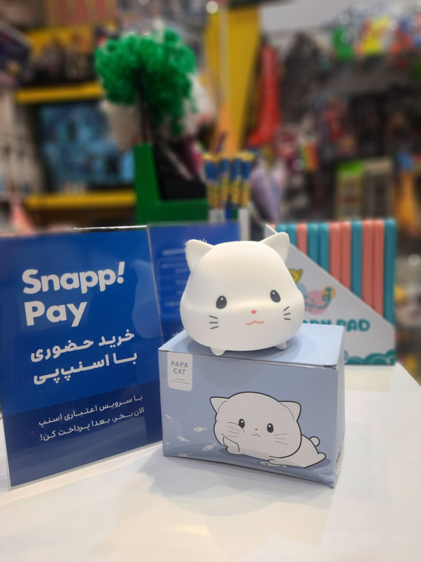 چراغ خواب سیلیکونی گربه شارژی